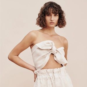 POSSE Micky Bandeau Top — Natural